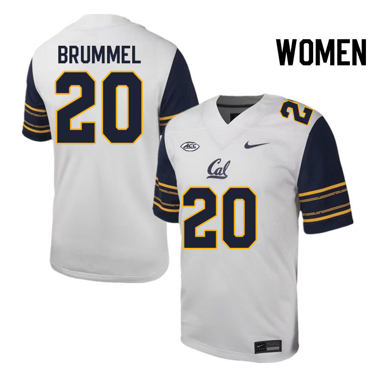 Women #20 Belay Brummel California Golden Bears ACC Conference College Football Jerseys Stitched Sal